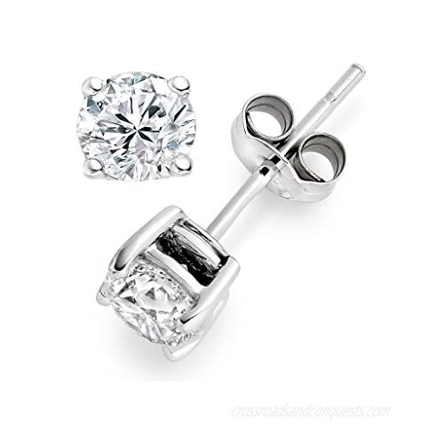 Small 0.04CT to 0.10CT Solitaire 14k Gold Diamond Stud Earrings KLMN I3/I4 (IGI Certified 0.10Ct onwards)