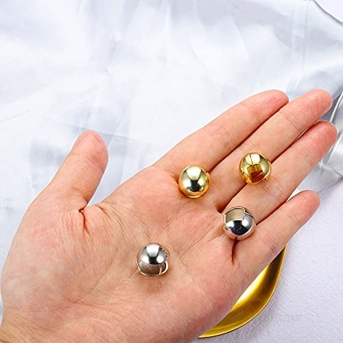 Thunaraz 2Pairs Geometric Ball Earrings For Women Silver Gold Round Basket Ball Statement Earrings Set Buckle Minimalist Unique Spherical Studs Earrings Valentines Gift