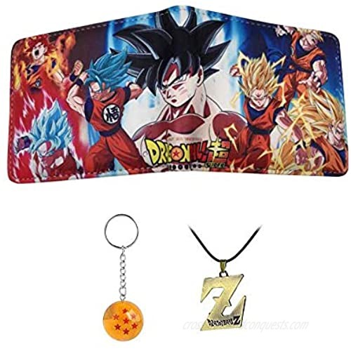 Anime Wallet Young Men and Women Students Short Wallets Japanese Cartoon Comics Purse (Color H)