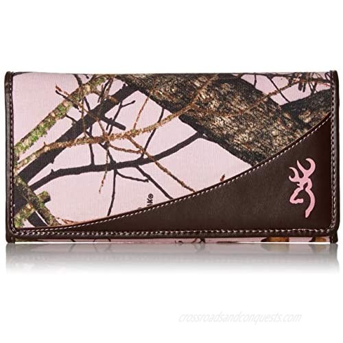 Browning Women's Continental Wallet Mossy Oak Break-Up Pink 4x7.5