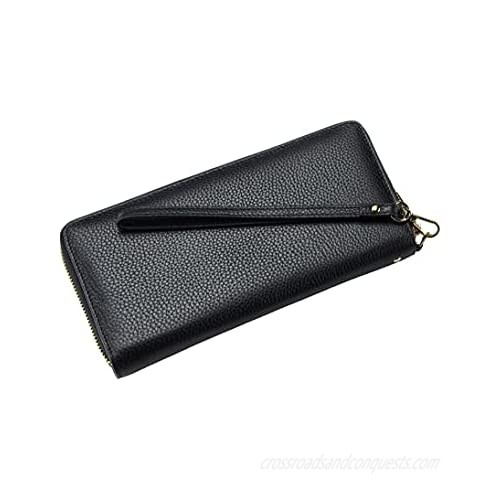Chelmon Large Capacity Womens Wallet Genuine Leather RFID Blocking Purse Credit Card Clutch