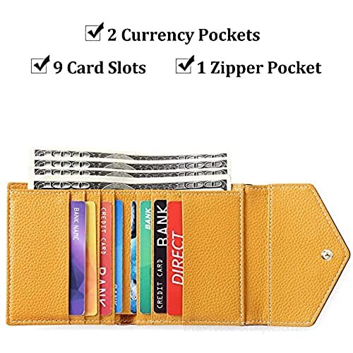 GOIACII Small Leather Wallet for Women RFID Blocking Women's Credit Card Holder