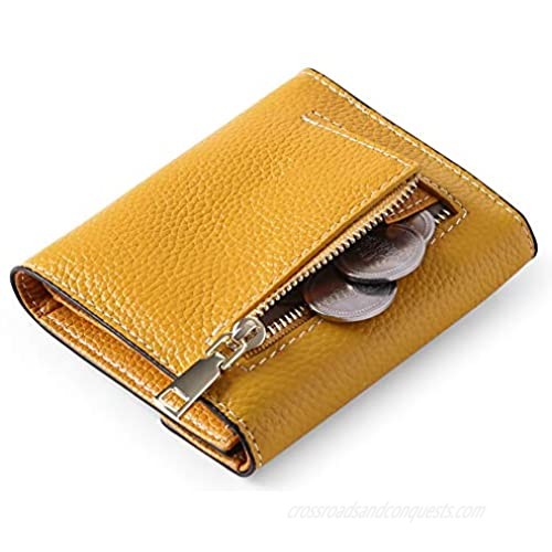 GOIACII Small Leather Wallet for Women RFID Blocking Women's Credit Card Holder
