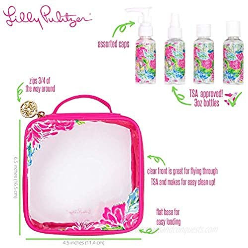 Lilly Pulitzer Travel Bottle Set Bunny Business One Size