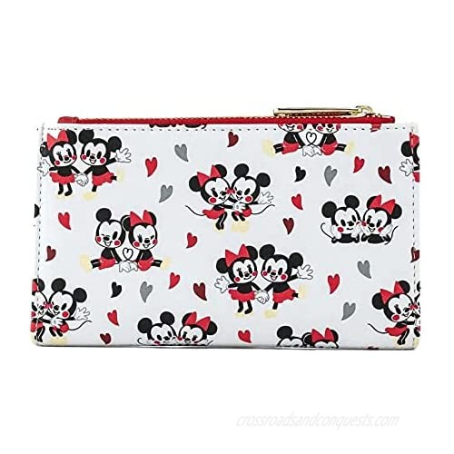 Loungefly Disney Mickey and Minnie Mouse Love AOP Faux Leather Wallet
