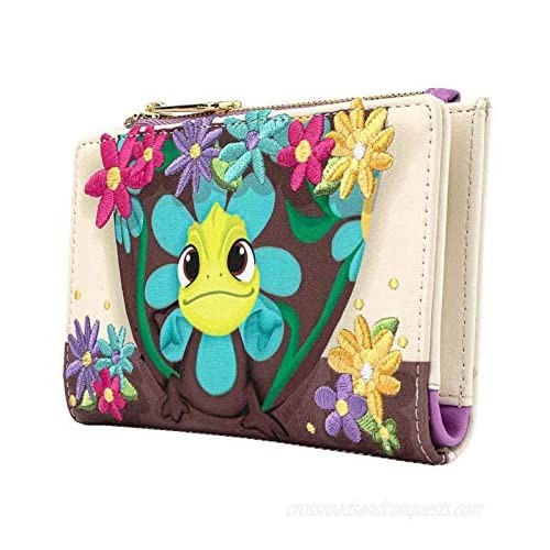 Loungefly Disney Tangled Pascal Flower Faux Leather Flap Wallet