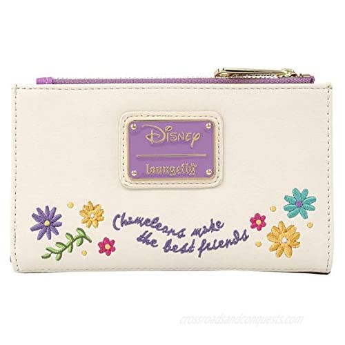 Loungefly Disney Tangled Pascal Flower Faux Leather Flap Wallet