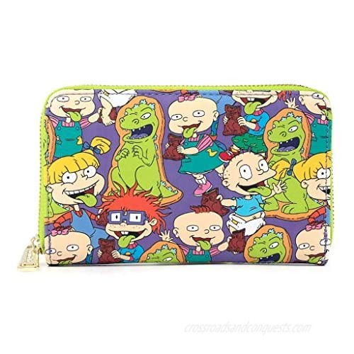Loungefly Nickelodeon Rugrats Reptar Bar All Over Print Zip Around Wallet