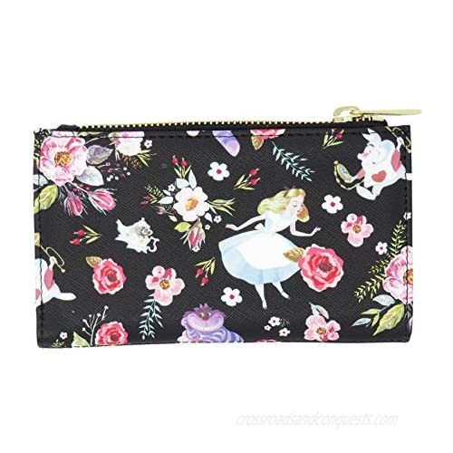Loungefly x Alice in Wonderland Character Floral Print Wallet