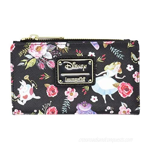 Loungefly x Alice in Wonderland Character Floral Print Wallet