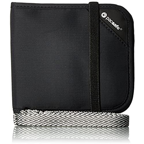 Pacsafe Rfidsafe V100 Anti-Theft RFID Blocking Bi-fold Wallet  Black  One Size
