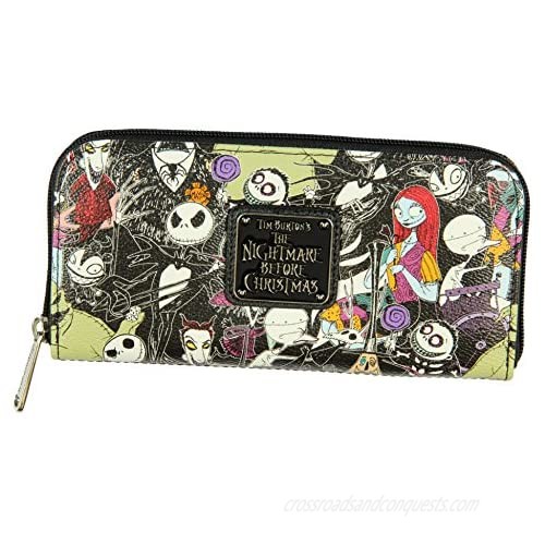 The Nightmare Before Christmas Allover Print Character Zip Around Wallet