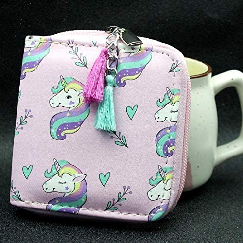 Timlee Cute Rainbow Unicorn Design Short Wallets (unicorn E)