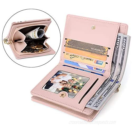 UTO Wallet for Girls PU Leather Card Holder Organizer Women Small Cute Coin Purse