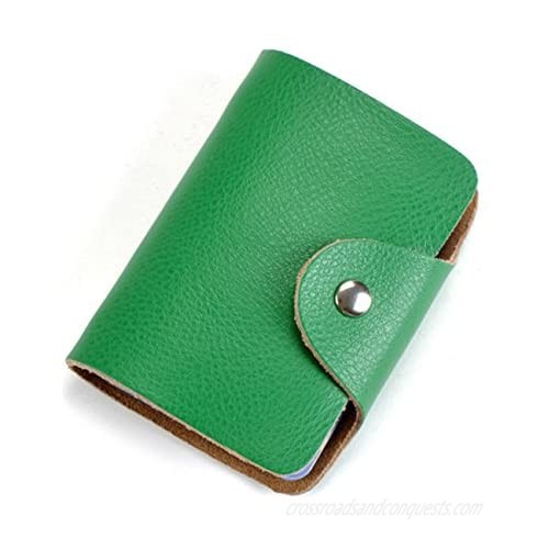 Aladin Unisex Small Leather Credit Card Holder with 26 Plastic Card Slots