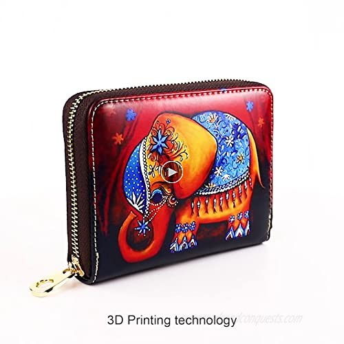 APHISON Womens Wallet RFID Credit Card Holder Travel Leather Zipper Wallets for Women 20/36 Card Slots 108-001