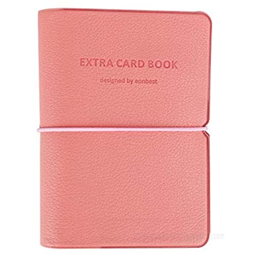 Business Credit Card Holder Case Wallet Purse Men Women PU Leather Practical Card Carry-on Bag Extra Card Book for 30 Cards with Index Cards for Easily Search