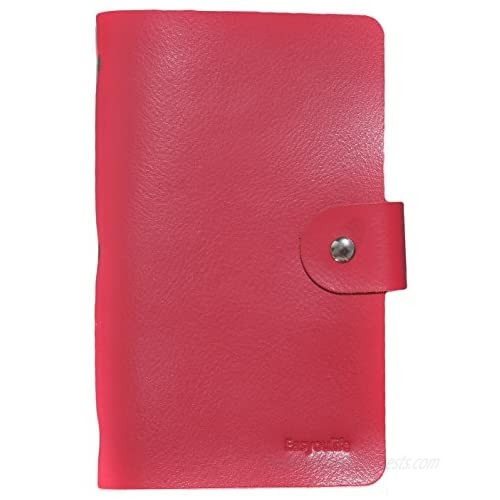 Easyoulife Genuine Leather Credit/Business Card Holder Case Wallet 90 Card Slots