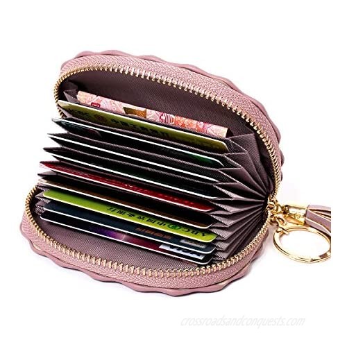 Genuine Leather Credit Card Holder Zipper Wallet