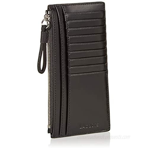 Lacoste Women's Leather Slim Zip Credit Card Holder WITHOUT COLOR