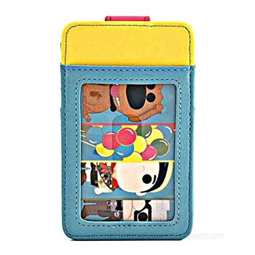 Loungefly x Disney Pixar Up Card Holder Art Inspired Wallet with Up Characters Vegan Leather 5.25 Inches