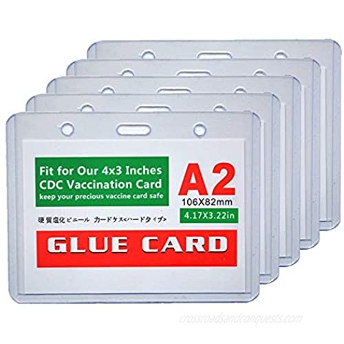 NILSTOREY CDC Vaccination Card Protector 4 X 3 Inches Immunization Record Vaccine Cards Holder A2 Sleeve for Events & Travel (10PCS)