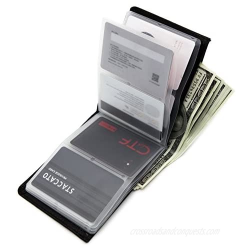 RFID Blocking Wallet - Leather Business Credit Card Holder Case/Wallet Insert Card Sleeves
