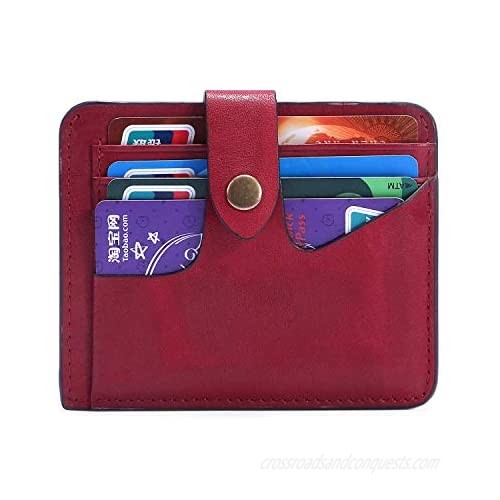 Yafeige Womens Rfid Blocking Slim Leather Card Case Wallet Minimalist Credit Card Holder Small Purse