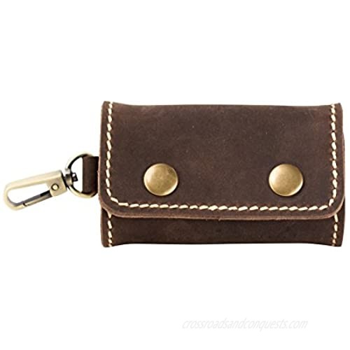 Ancicraft Key Case Leather Keychains Card Holder Bag Wallet Gift