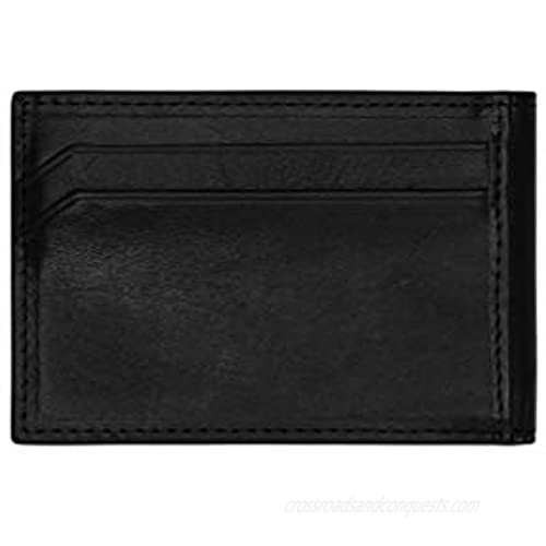 DRAKEHAUT Slim Italian Vegetable Tann Genuine Leather Dual Card Holder Minimalist RFID Blocking Credit Card Case - 10 CC