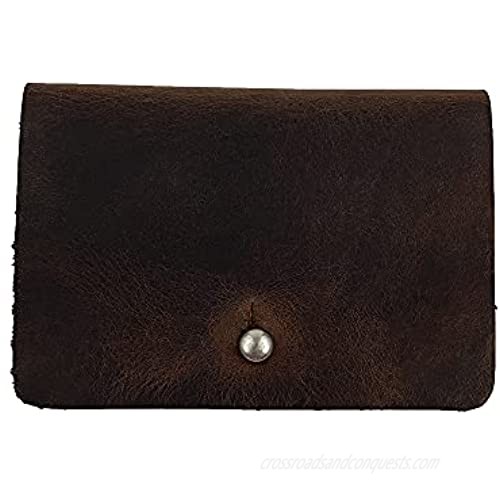 Hide & Drink  Leather Card Holder  Holds Up to 4 Cards Plus Folded Bills & Coins / Pouch / Case / Purse / Cash  Handmade :: Bourbon Brown