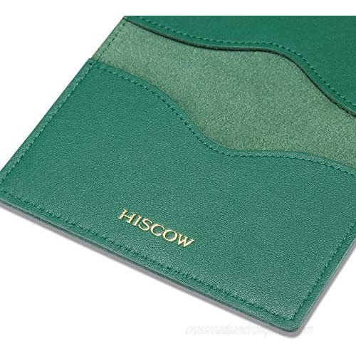 HISCOW Minimalist Thin Bifold Card Holder - Italian Calfskin