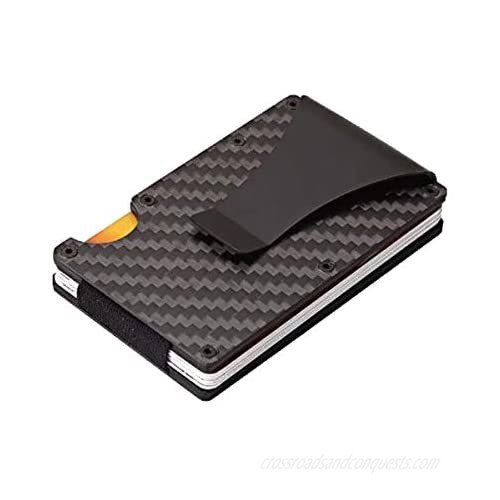 Minimalist Carbon Fiber Slim RFID Wallet  Business Card Holder Money Clip with Screwdriver