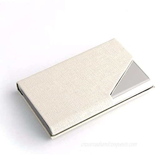 Partstock(TM) Business Name Card Holder Luxury PU Leather & Stainless Steel Multi Card Case Wallet Credit card ID Case/Holder For Men & Women - Keep Your Business Cards Clean with Magnetic Shut.(W