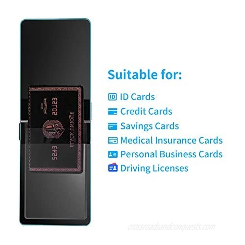 PINDORD Slim Minimalist Wallet RFID Blocking Card Holder Luxury PU Leather & Stainless Steel