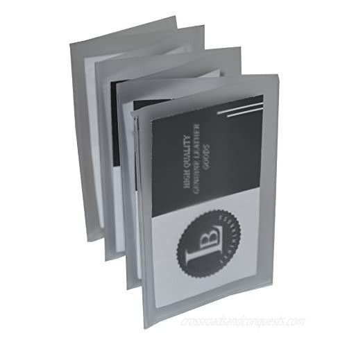 Plastic Accordian Inserts for Bifold Trifold Wallets - 6 Pages