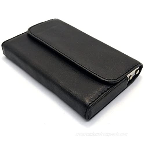 PU Leather Horizontal Framed Card Case Business Cards Slide Up  Card Holder (Pocket Style)