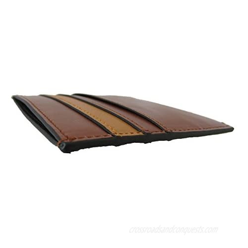 RFID Slim Wallet Theft Protection Credit Card Case for Men & Women (Brown)