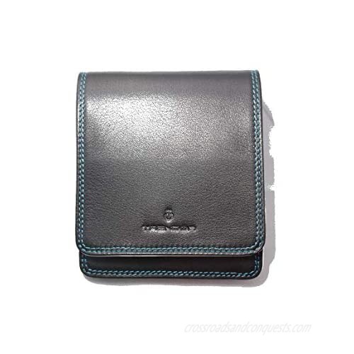 TRENDON RFID Blocking Bi-fold Luxury Nappa Leather Wallet Card Holder (Multi Color  Nappa)