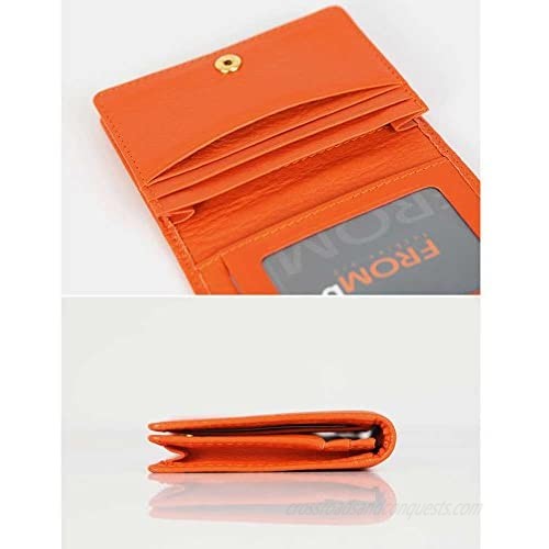 Women's Genuine Leather Business Name ID Card Holder Credit Card Case Wallet