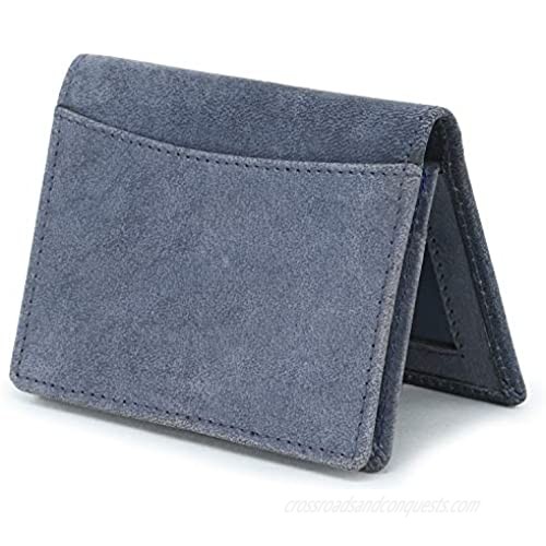 Zap Impex Pocket Minimalist Leather Slim Gray Card Holder Credit Card Debit Card Holder