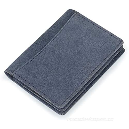 Zap Impex Pocket Minimalist Leather Slim Gray Card Holder Credit Card  Debit Card Holder