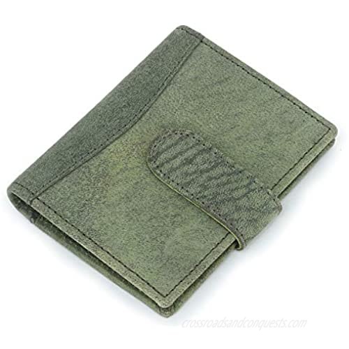 Zap Impex Pocket Minimalist Leather Slim Green Card Holder Credit Card  Debit Card Holder