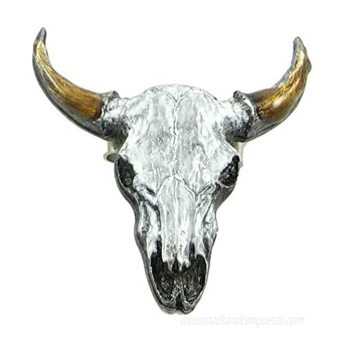 Bolo Tie - Buffalo Skull - Sculpted Pewter Bolo