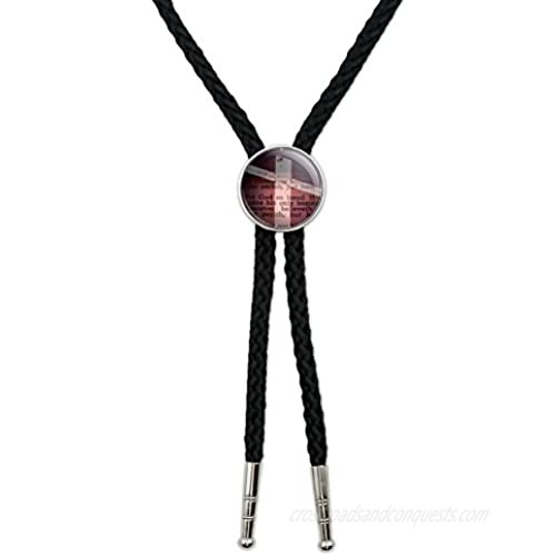 Cross and Bible Verse John 3-16 for God So Loved The World Western Southwest Cowboy Necktie Bow Bolo Tie