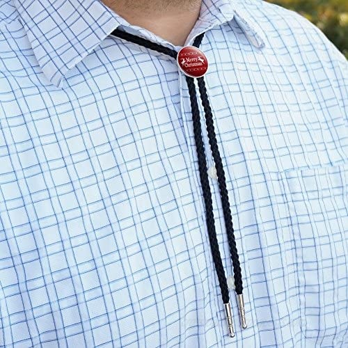 Merry Christmas Holiday Reindeer Western Southwest Cowboy Necktie Bow Bolo Tie