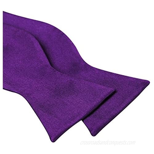 Alizeal Mens Solid Color Adjustable Self-tied Bow Ties