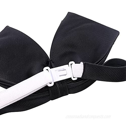 AUSKY Elegant Bow Tie for Women Girls Adjustable Pre-Tied Blouse Neck ties for Uniform Shirt