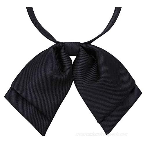 AUSKY Elegant Bow Tie for Women Girls  Adjustable Pre-Tied Blouse Neck ties for Uniform Shirt