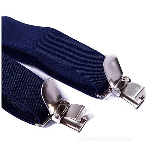 HDE Kids Adjustable Suspenders Boys Pre-Tied Bow Tie and Short Brim Fedora Hat